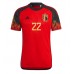 Günstige Belgien Charles De Ketelaere #22 Heim Fussballtrikot WM 2022 Kurzarm